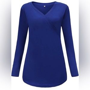 Long sleeve vneck shirt size small